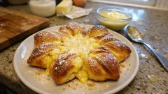 Custard Brioche Star with Pastry Cream—A Festive Bake That Looks Bakery-Perfect