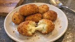 Air Fryer Potato Croquettes with a Melty Mozzarella Center