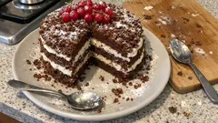 Christmas Torta Furba: Cocoa Sponge with Mascarpone-Torrone Cream (Easy, Elegant Layer Cake)
