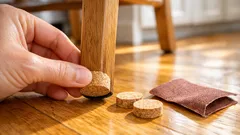 Turn wine corks into furniture pads to stop scratches and chair noise