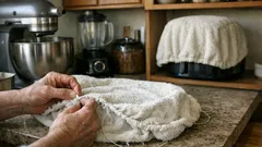 How to turn old towels into dust-proof appliance covers