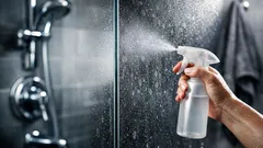 How to remove hard water stains from shower glass with vinegar